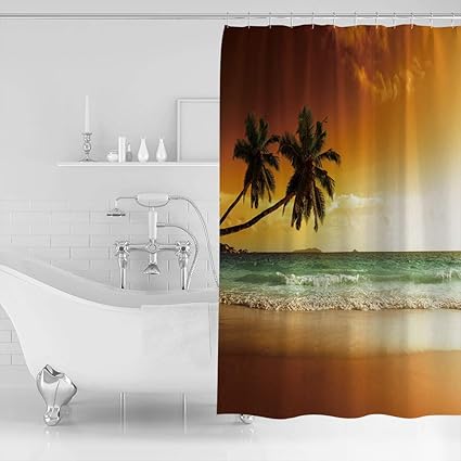 Amazon Com Karola Bathroom Shower Curtain Waterproof Fabric Bath