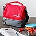 LunchBots Duplex Insulated Lunch Bag - Dual Section Design Fits LunchBots Uno, Duo, Trio, Quad, Rounds, Bento Cinco Perfectly - Roomy Thermal Lunch Bag for Kids and Adults - Red