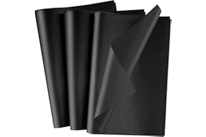 NEBURORA 100 Sheets Black Tissue Paper for Gift Bag 20x14 Inches Wrapping Tissue Paper Bulk Decorative Art Paper for DIY Crafts Birthday Graduation Halloween Party Decor