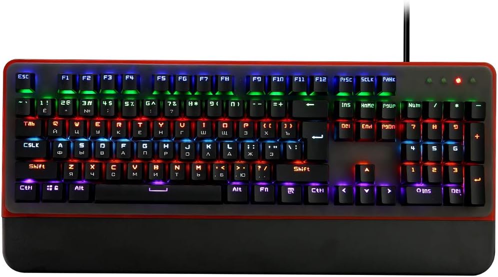 Mechanical Keyboard Wired Office/Gaming Keyboard Metal Case Blue Axis 12 Backlight Mode Plug and Play Mechanical Keyboard Cool Game Keyboard with Hand Rest for Desktop Computer/Laptop