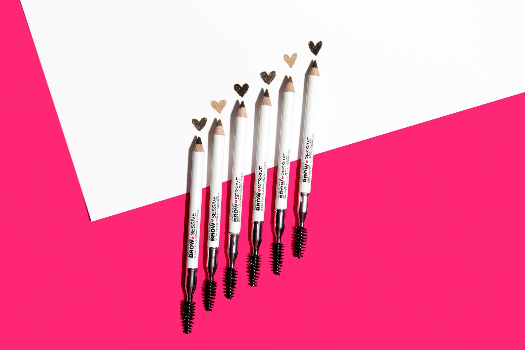 wet n wild Brow-Sessive Brow Pencil, Ultra-Precise Dual Ended Spoolie Brush for Perfect Buildable Blendable Shaping, Natural Lasting Shades for Every Brow, Cruelty-Free & Vegan- Medium Brown(Packaged)