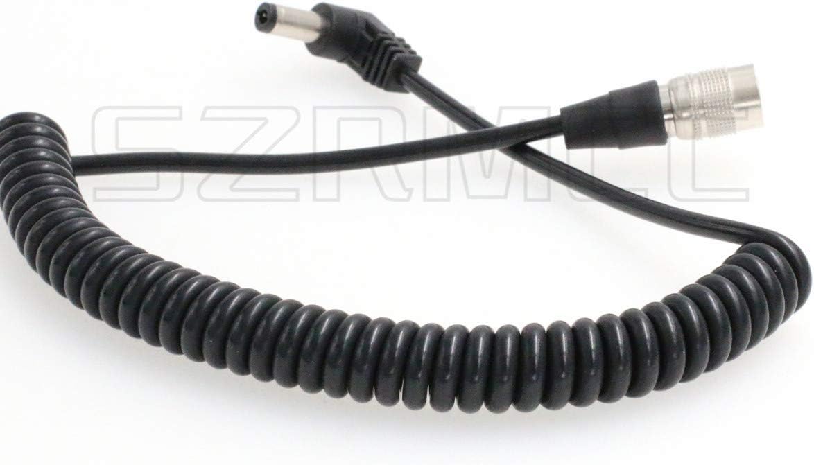 SZRMCC DC 5.5X 2.5mm to Hirose 4 pin Male Coiled Power Cable for Sound Devices 688 644 633,Recorder Zoom F4 F8 (Straight 4pin to Elbow dc2.5) - Image 4