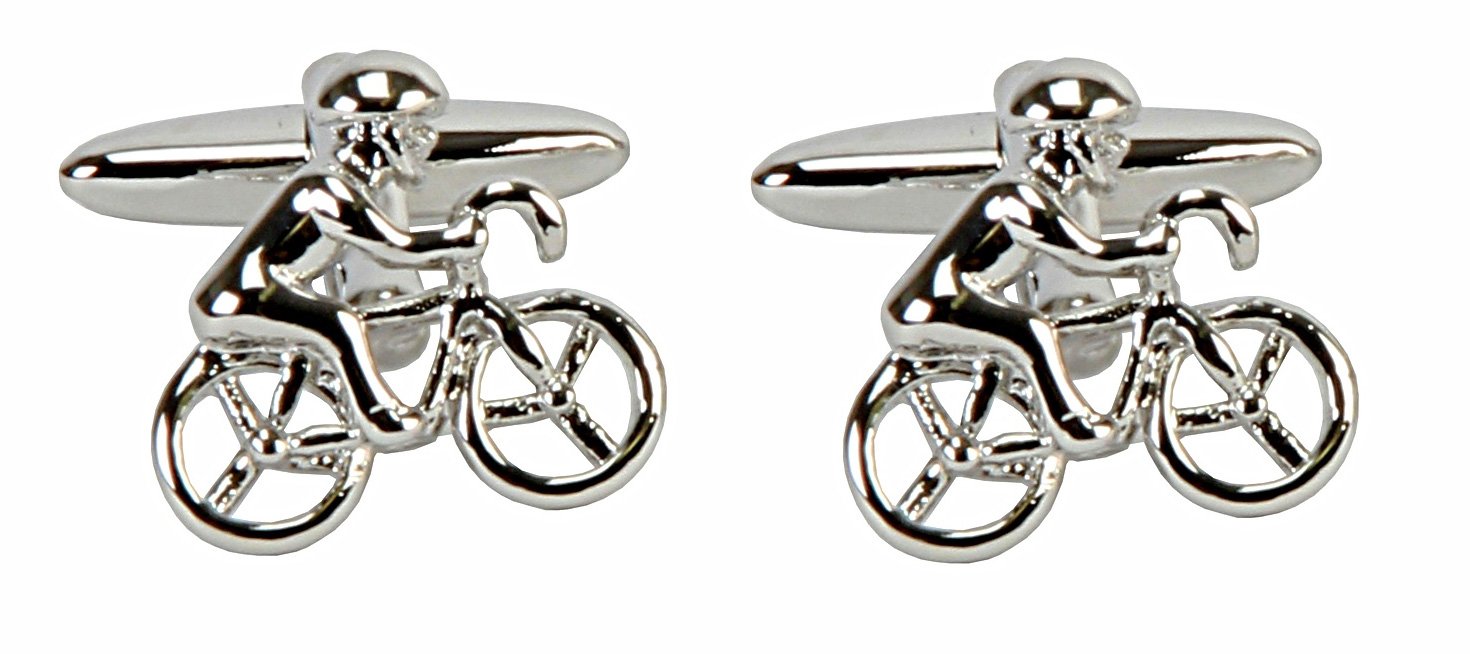 Pair of Cufflinks - Novelty Cyclist
