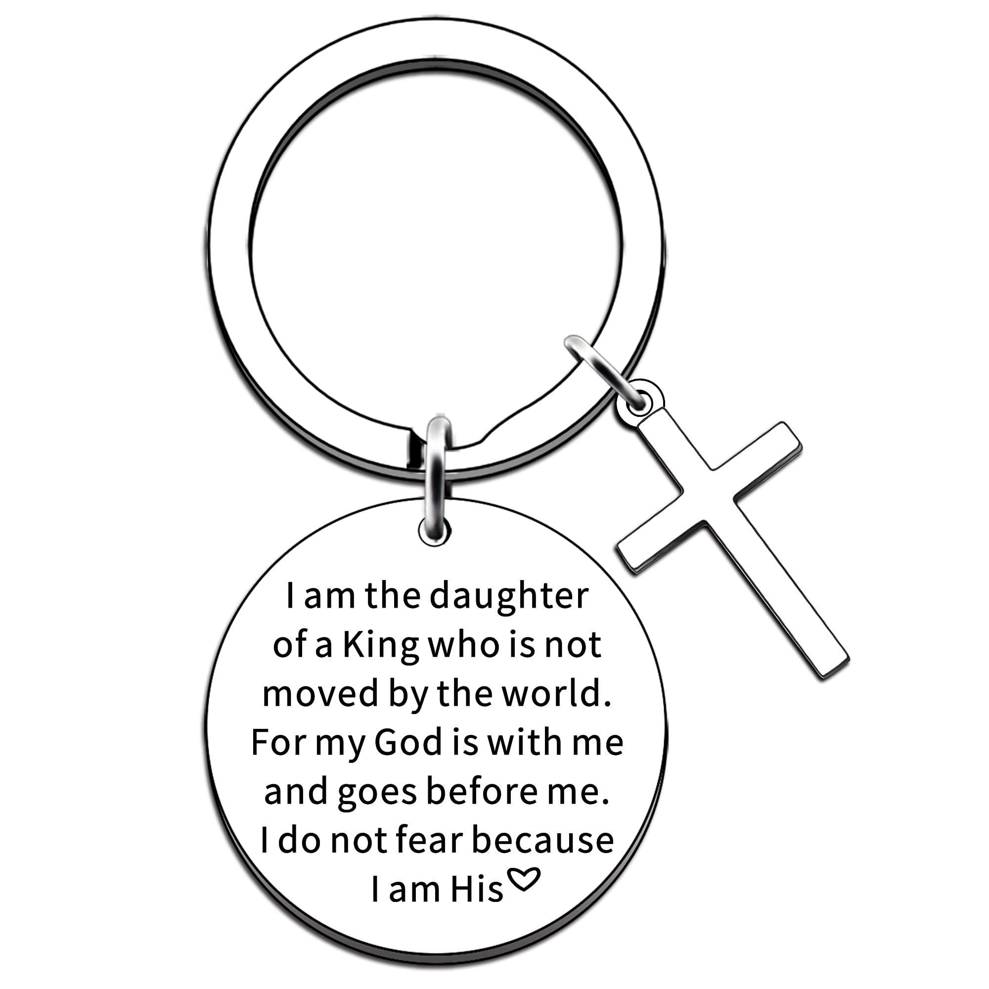 JMIMO Christian Keyring Religious Gifts for Women Religious Keyring Inspirational Christian Gifts for Women Baptism Gift for Girls