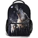 Sphragiyn Cool Wolf Backpack Lightweight School Bag Bookbag for Kids Girls Boys Elementary Students 1st 2nd 3rd 4th 5th Grade
