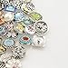 Soleebee HJ011 Mixed Random 18 - 20mm Alloy Rhinestones Snap Buttons Jewelry Charms (Pack of 50)