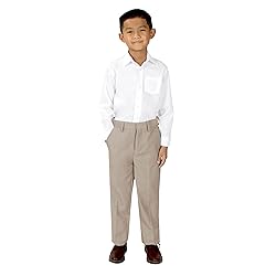 Spring Notion Boys' Flat Front Dress Pants 2T Tan