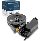 KELOKE Power Steering Pump with Pulley and Reservoir Compatible with Dodge | 2005 2006 2007 Dakota V6 V8 3.7/4.7L, Replace# 21-5429 52855186AH