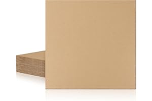 Bercoor 25 Pack Corrugated Cardboard Sheets 12x12, Flat Corrugated Cardboard Inserts for Vinyl Record mailers, Packing, Shipping, Mailing, Card Board Backing, Art Craft