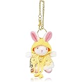 Joedy Cute Bunny Plush Keychain for Women Handbags Backpacks Wallet, Mini Bunny Bag Charms Purse Charms