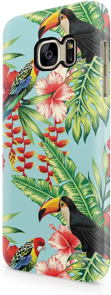 Tuco Tucan & Parrot Birds Tropical Exotic Floral Aloha Hawaii Hype Pattern Print Hard Plastic Samsung Galaxy S7 Phone Case Cover