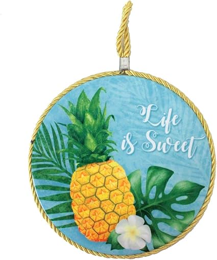 Amazon Island Heritage セラミック トリベット ライフイズスイート ハワイアン雑貨 キッチン用品 鍋敷き Island Heritage 鍋敷き