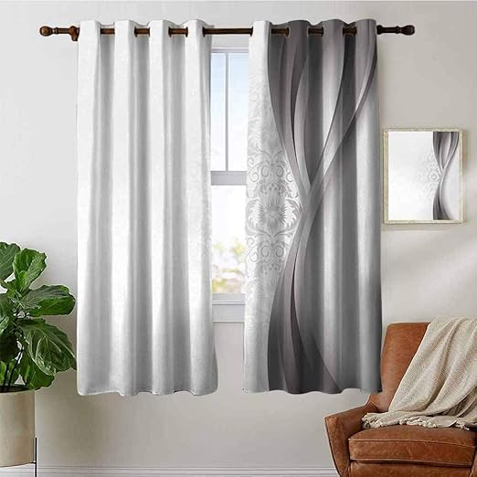 Amazon.de: petpany Vorhänge für Schlafzimmer, Silber, Vintage-Stil