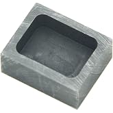 Graphite Ingot Mold, Melting Casting Mould, Silver Ingot, for Gold Silver Aluminum Copper Brass Zinc Plumbum and Alloy Metals,(30x24x12mm-50g Gold; 26g Silver)