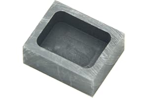 JIUDANI Graphite Ingot Mold, Melting Casting Mould, Silver Ingot, for Gold Silver Aluminum Copper Brass Zinc Plumbum and Alloy Metals,(30x24x12mm-50g Gold; 26g Silver)