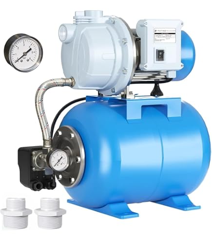 Pompe à jet pour puits peu profond en acier inoxydable, 3/4 CV