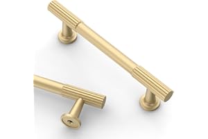 Asidrama 10 Pack 3 Inch(76mm) Brushed Gold Cabinet pulls Kitchen Cabinet Handles, Cabinet Pulls Kitchen Cabinet Hardware for Cupboard Drawer Pulls