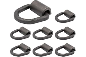 Mytee Products (8 Pack) 3/8" Heavy Duty Weld On D Ring - 9,000 LBS Breaking Strength Tie Down Anchor for Truck Bed - Forged D