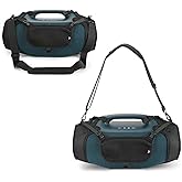 OCXLLEATLY Portable Protective Sleeve Compatible with JBL Boombox 4, Mesh Nylon Cover Shoulder Strap Sling with Front Pounch Outdoor Speaker Accessories