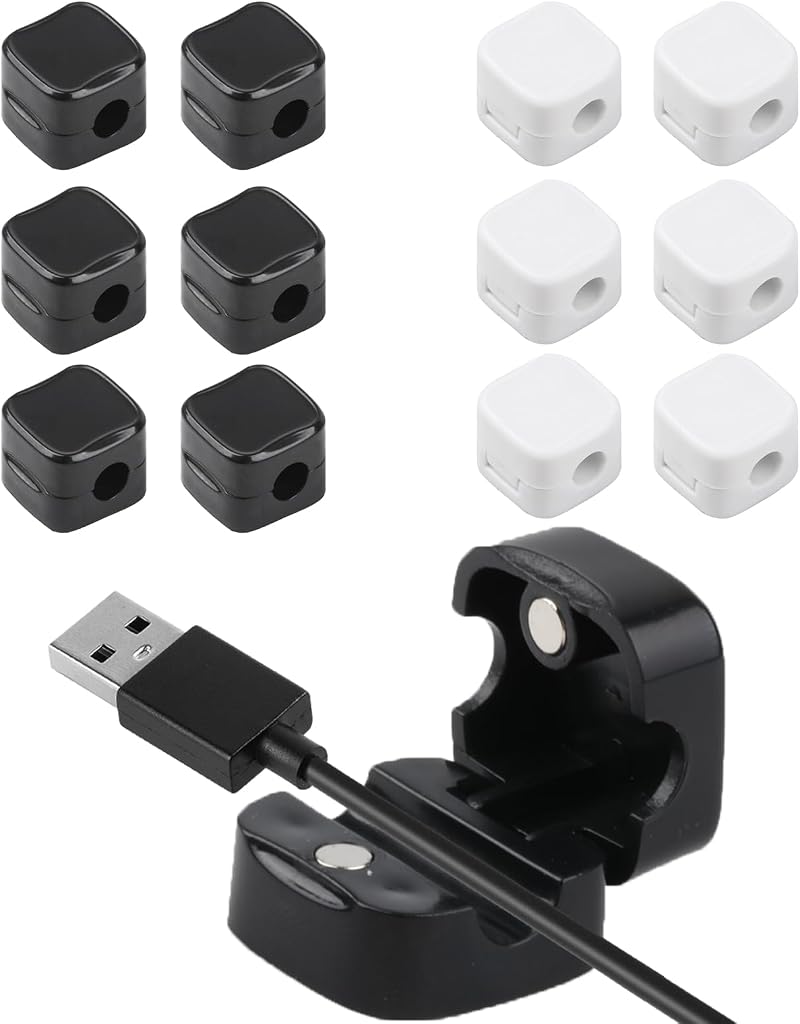 QiXinGYL 12 Pcs Magnetic Cable Clips Desk Wire Cord Management Organizer Holder