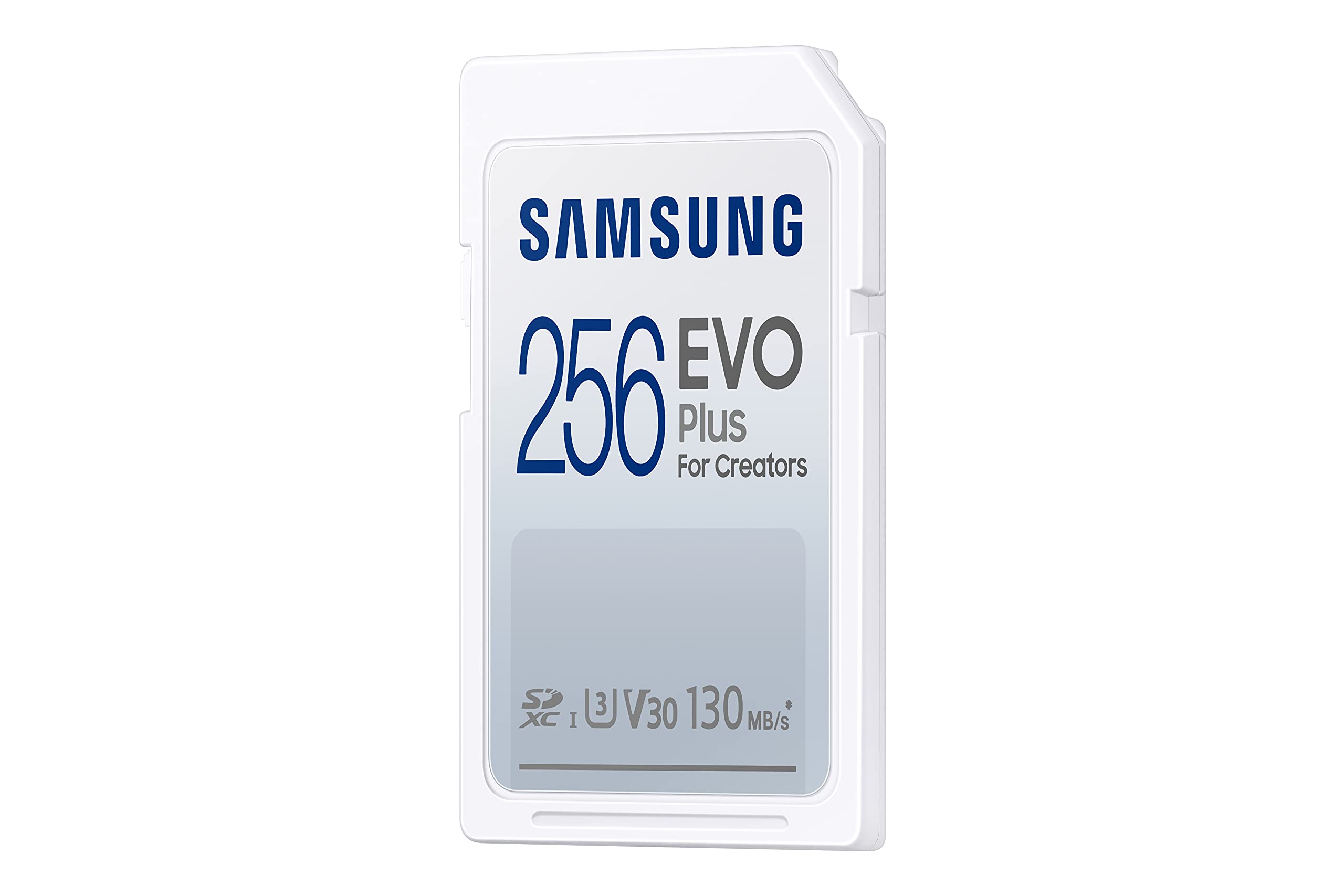Samsung EVO Plus Full Size 256GB SDXC Card 130MB/s Full HD & 4K UHD, UHS-I, U3, V30 (MB-SC256K/AM)