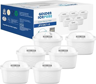 GOLDEN ICEPURE 6 Pack Water Filter Cartridges for Brita Maxtra+ Marella