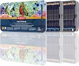 Derwent Inktense 72 Pencil Set in 2 Layer Tin, 4mm Core, Water-Soluble