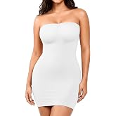 USEASY Strapless Shapewear full slip dress for women under dress | Tummy control,Tube dress,Full body slip,Seamless,Comfortable,Form fitting, Smooth,Non-slip,Tighten Waist,Accentuates curves