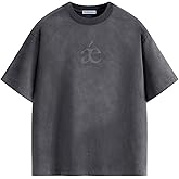 Aelfric Eden Mens Acid Wash T Shirts Oversized Heavyweight Cotton Vintage Tees Streetwear Casual Short Sleeve Tops