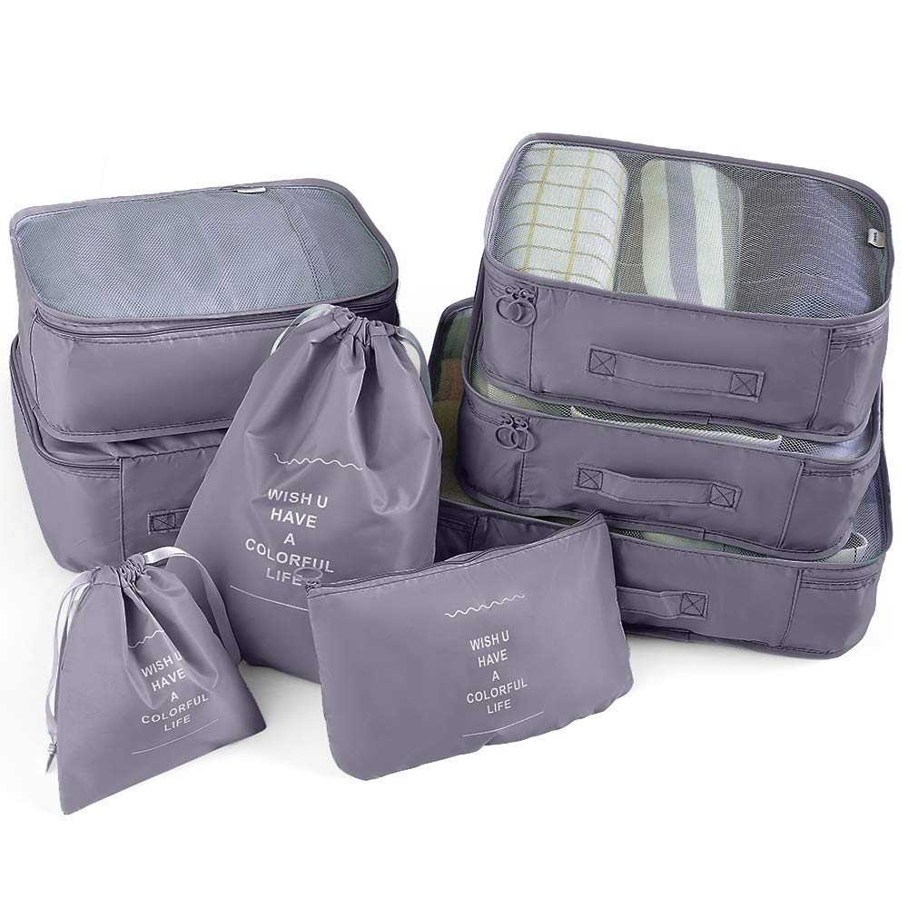 Embalaje de Viaje Bolsas de Ropa Zapatos AMAYGA 8pcs Bolsas De