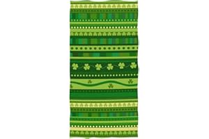 Naanle Stylish St. Patrick's Day Shamrock Stripe Pattern Soft Guest Hand Towels Multipurpose for Bathroom, Hotel, Gym and Spa (16" x 30",Green Floral)