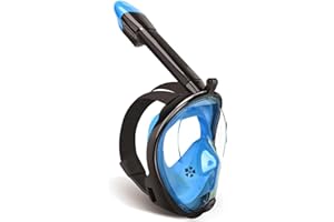 GJNGKSIM Full Face Snorkel Mask, Snorkeling Mask with Detachable Camera Mount, 180 Panoramic Anti-Fog Anti-Leak Diving Mask for Adult and Kids…