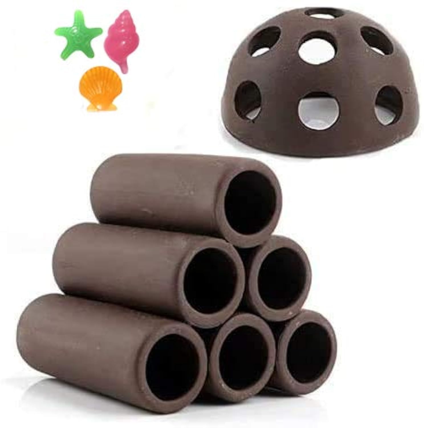 Aquarium Decorations,Fish Tank Decorations,Shrimp Hide,Fishes Cave,Aquarium Ornament,Fish shrimp Hiding Cave Shelter Breeding Spawning Tube Ceramic Jar Set Landscaping Decoration
