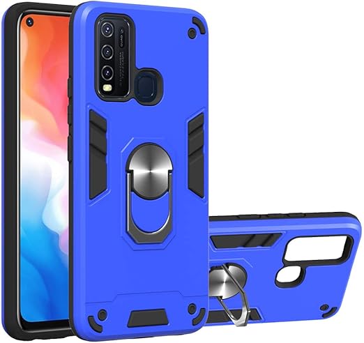 Amazon Com Hicase Pro Case For Vivo Y50 Tpu Hard Pc Bumper 2 In 1 Heavy Duty Armor Case Mount 360 Degree Ring Holder Stand Shockproof Hard Cover