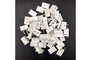 Aniai (25) Pack Vampire Plug, Slip and Slide Plug Add,Extension Cord Ends Male and Female, Replacement Electrical Plug 2 Prong, SPT-1 Wire (spt1 Male, White)