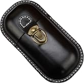 Fanyixuan Leather Eyeglass Case Hard Shell Retro Men And Women Sunglasses Nearsighted Glasses Locking clasp Protection Box