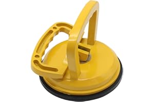 YQXIUTE Suction Cup - Yellow Aluminum Alloy with High-Grip Natural Rubber: The Versatile Heavy-Duty Tool for Large Glass and Tile Lifting, Window Suction, Dent Pulling, and Floor Gap Fixing