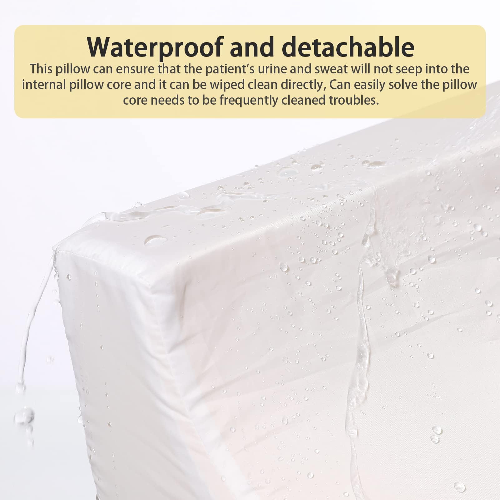 34.2in Bed Wedges & Body Positioners, 30 Degree Wedge Pillow for Side Sleeping/After Surgery, Triangle Foam Bed Wedge Pillow with Blue Machine Washable Cover, for Pregnancy, Back, Leg Pain Relief