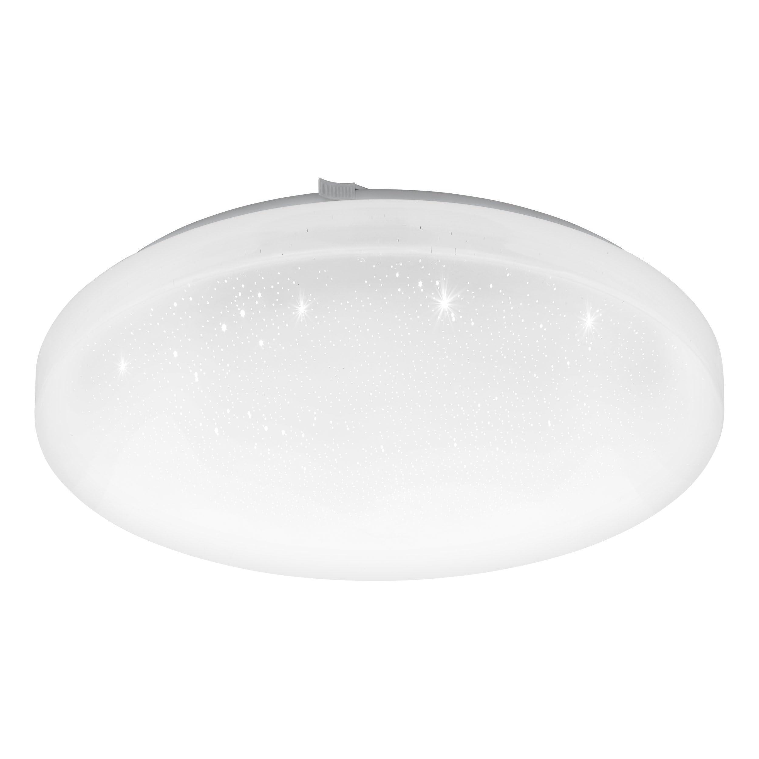 EGLO Frania-S LED Ceiling Light with Starry Sky Effect, Material: Steel, Plastic, Colour: White, Steel, White, Diameter 33 cm