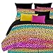 Veratex Street Revival 100% Polyester 4-Piece Kids Rainbow Leopard Comforter Set, Full Size, Multi Color