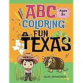 ABC Coloring Fun Texas: ABC list of simple words associated with Texas for ages 3 and up