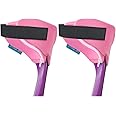Antdvao Forearm Crutches Pads(x2 Units), Elastic Crutches Padding for The Elbow, for Open Cuff Crutches, Shock Resistant Increases Walking Comfort Forearm Crutch Pads (Pink)