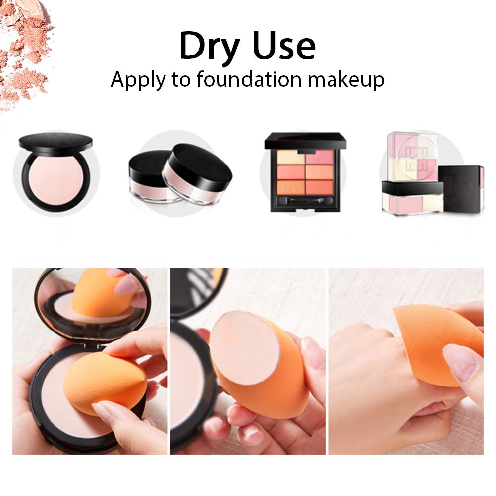 BAIMEI 4Pcs Makeup Sponge Blender Set, Multi-shape Blending Sponges for Dry & Wet Use, Multi-color Foundation, Blush Beauty Sponges : Beauty