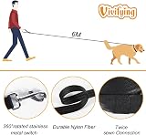 Vivifying 20FT Nylon Training Dog Leash Long Line 6M Comfort Grip Orange view 3