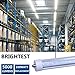 JOMITOP 8ft Led Tube Light,T8 LED Light Bulb 8 Foot, 45W (100W Equivalent),Single Pin FA8 Base Led Shop Lights,Dual-Ended Power, Cold White 6000K, 5400LM, Clear Cover, AC 85-277V 4 Pack