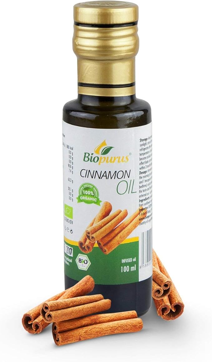 Certified Organic Cinnamon Infused Oil 100ml Biopurus Amazon.co.uk