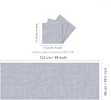 WALPLUS Marble Tile Stickers Glossy Waterproof Light Grey 24 pcs 15cm Kitchen view 6