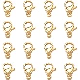Pandahall 100Pcs 304 Stainless Steel Lobster Claw Clasps Real 18K Gold Plated 10x6x3mm Polishing Jewelry Clasps Connectors for Bracelet Necklace Jewelry Making