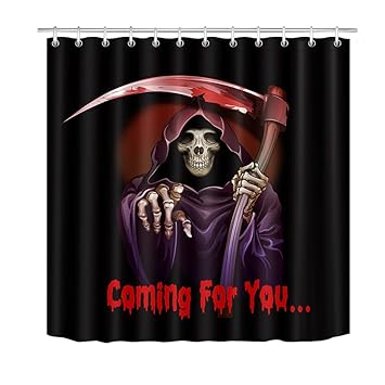 Amazon Com Lb Halloween Human Skeleton Shower Curtain Set Skull