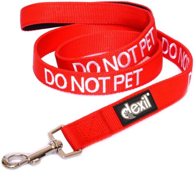 Dexil Limited DO NOT PET Red Colour Coded 60cm 120cm 180cm Padded Dog Lead PREVENTS Accidents By Warning Others of Your Dog in Advance (120cm)